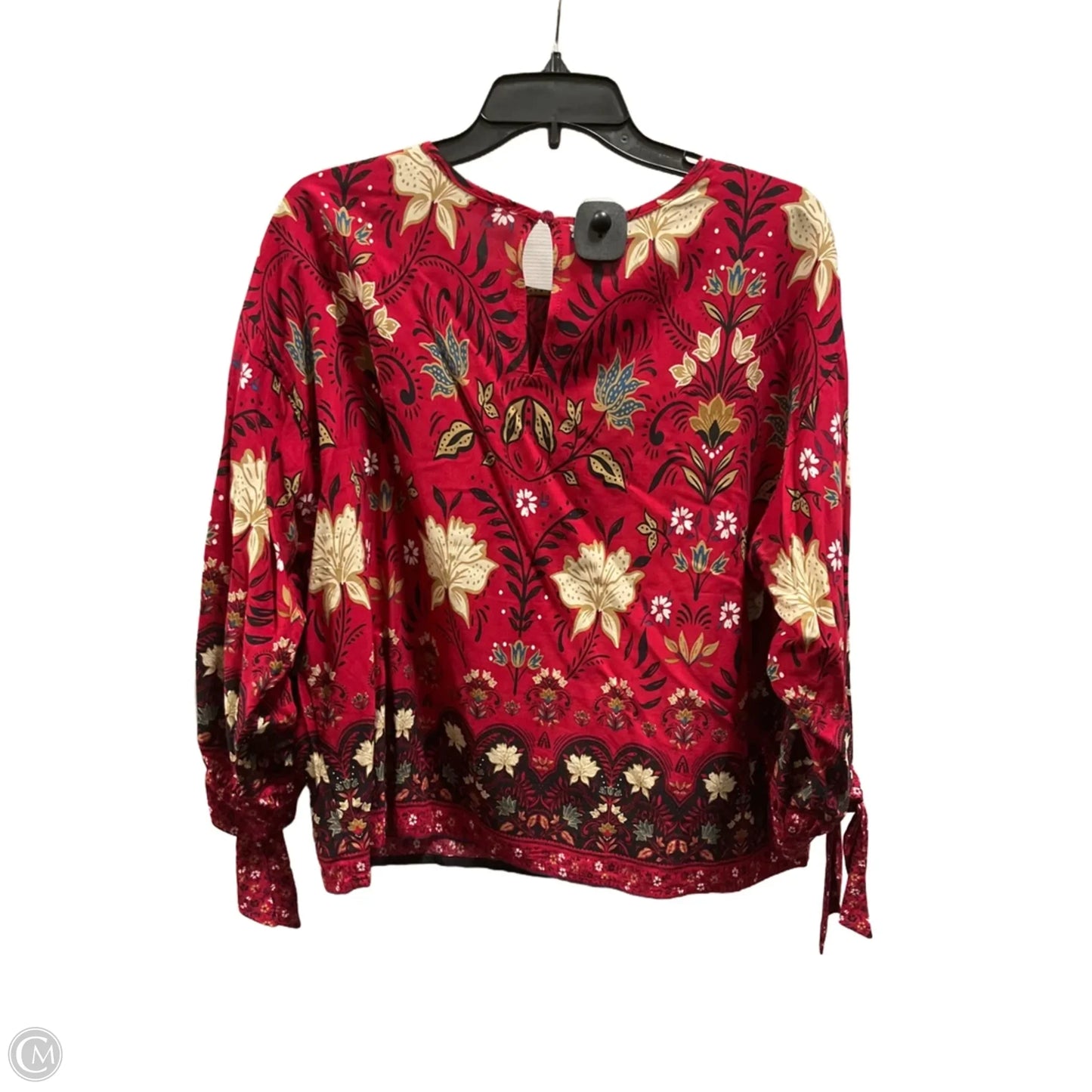 Top Long Sleeve By Loft In Red, Size: M