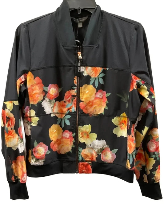Athletic Jacket By Skechers In Floral Print, Size: S