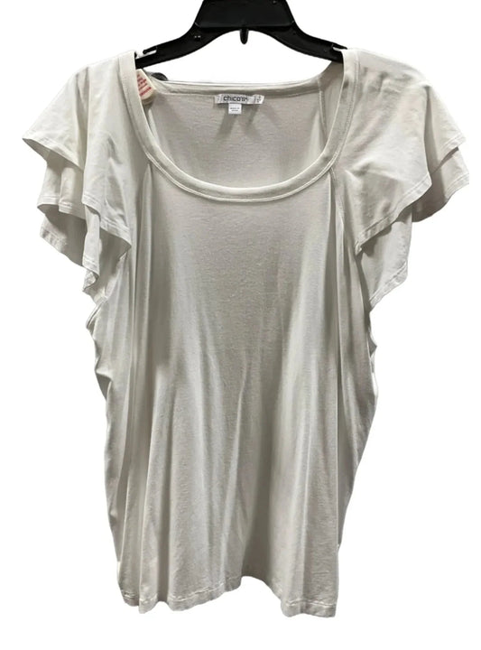 Top Sleeveless By Chicos In White, Size: Xl
