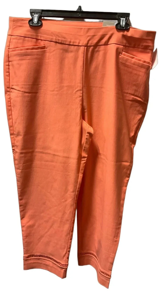 Capris By Chicos In Orange, Size: 18