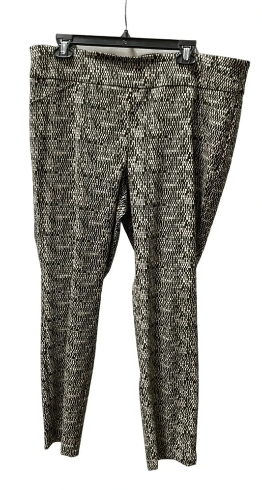 Pants Dress By Charter Club In Black & Cream, Size: 18
