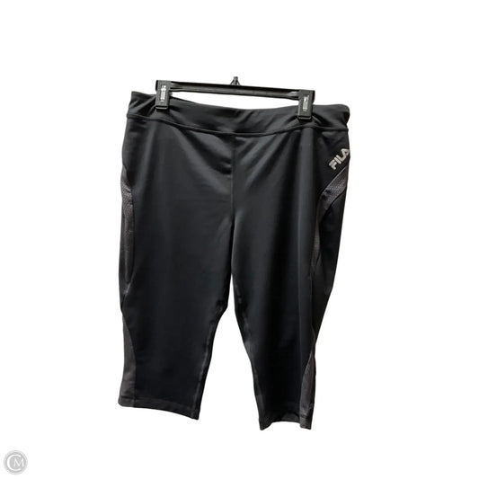 Athletic Capris By Fila In Black, Size: Xl