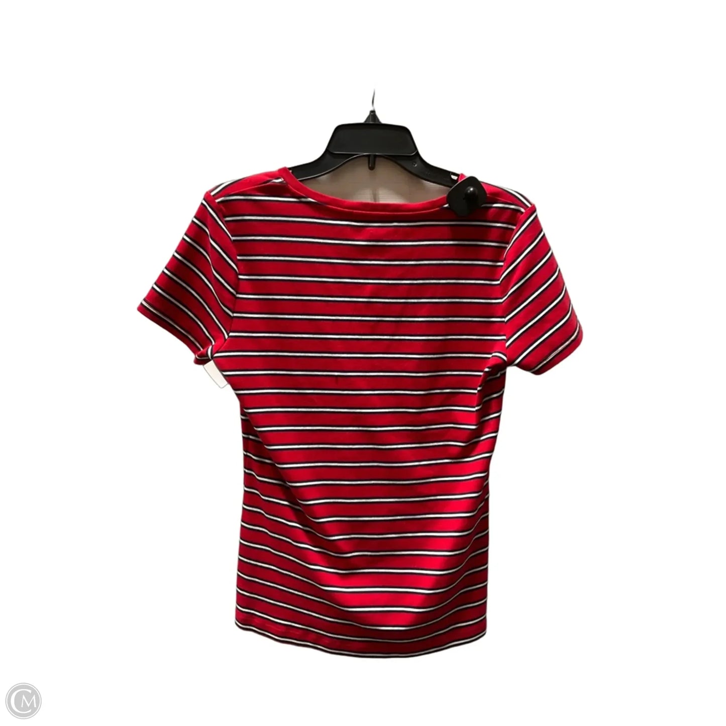 Top Short Sleeve By Tommy Hilfiger In Striped Pattern, Size: L