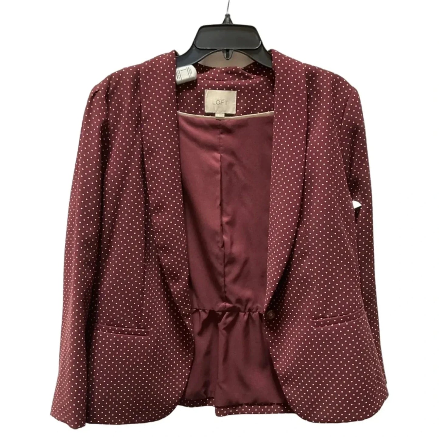 Blazer By Loft In Polkadot Pattern, Size: L