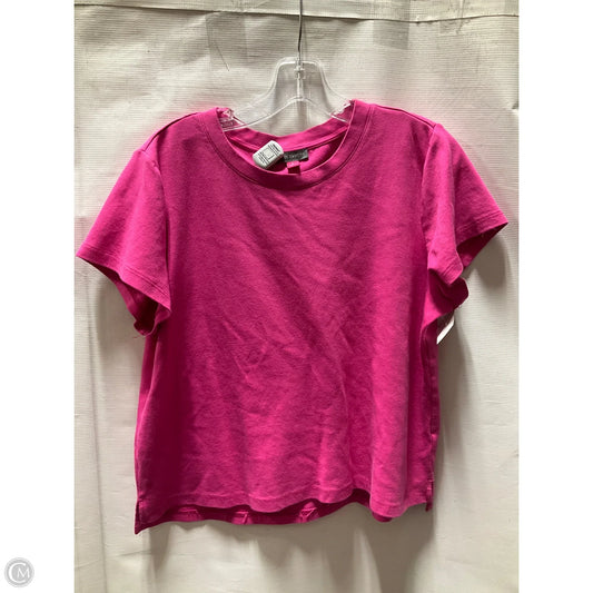 Top Short Sleeve Basic By Vince Camuto In Pink, Size: L