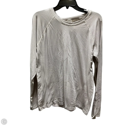 Athletic Top Long Sleeve Crewneck By Athleta In Striped Pattern, Size: 1x
