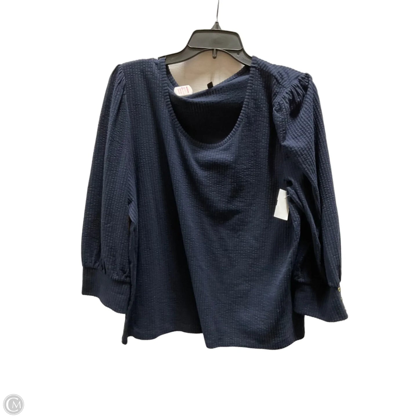 Top 3/4 Sleeve By Talbots In Navy, Size: Xl