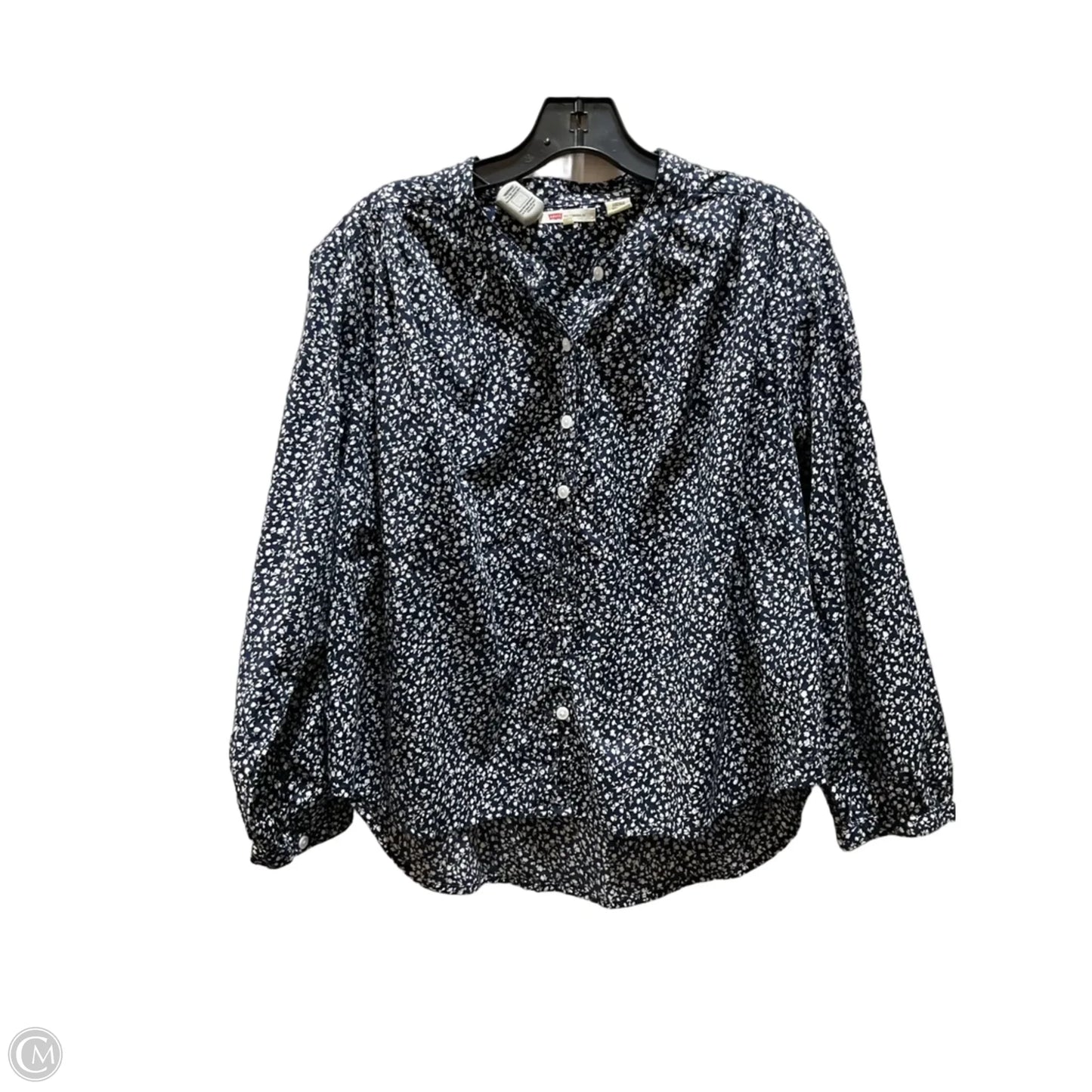 Top Long Sleeve By Levis In Blue, Size: L