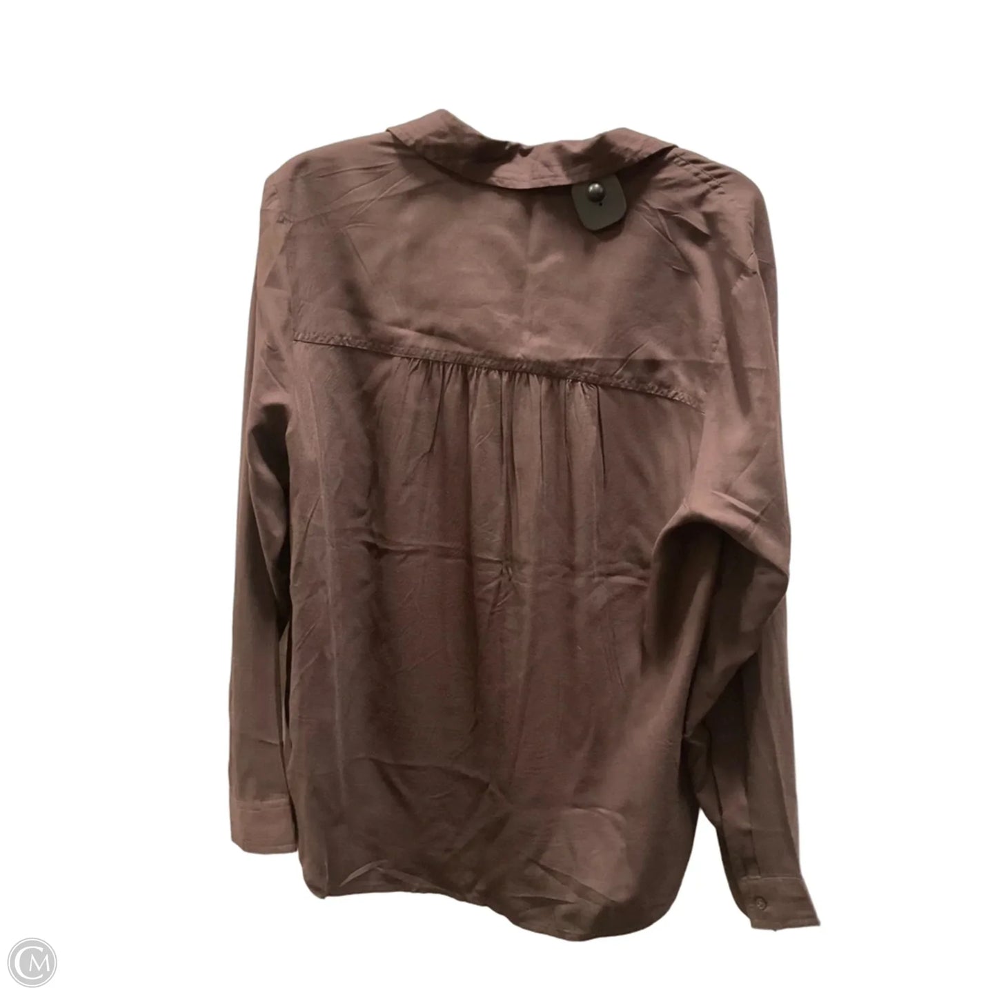 Blouse Long Sleeve By Beachlunchlounge In Brown, Size: L