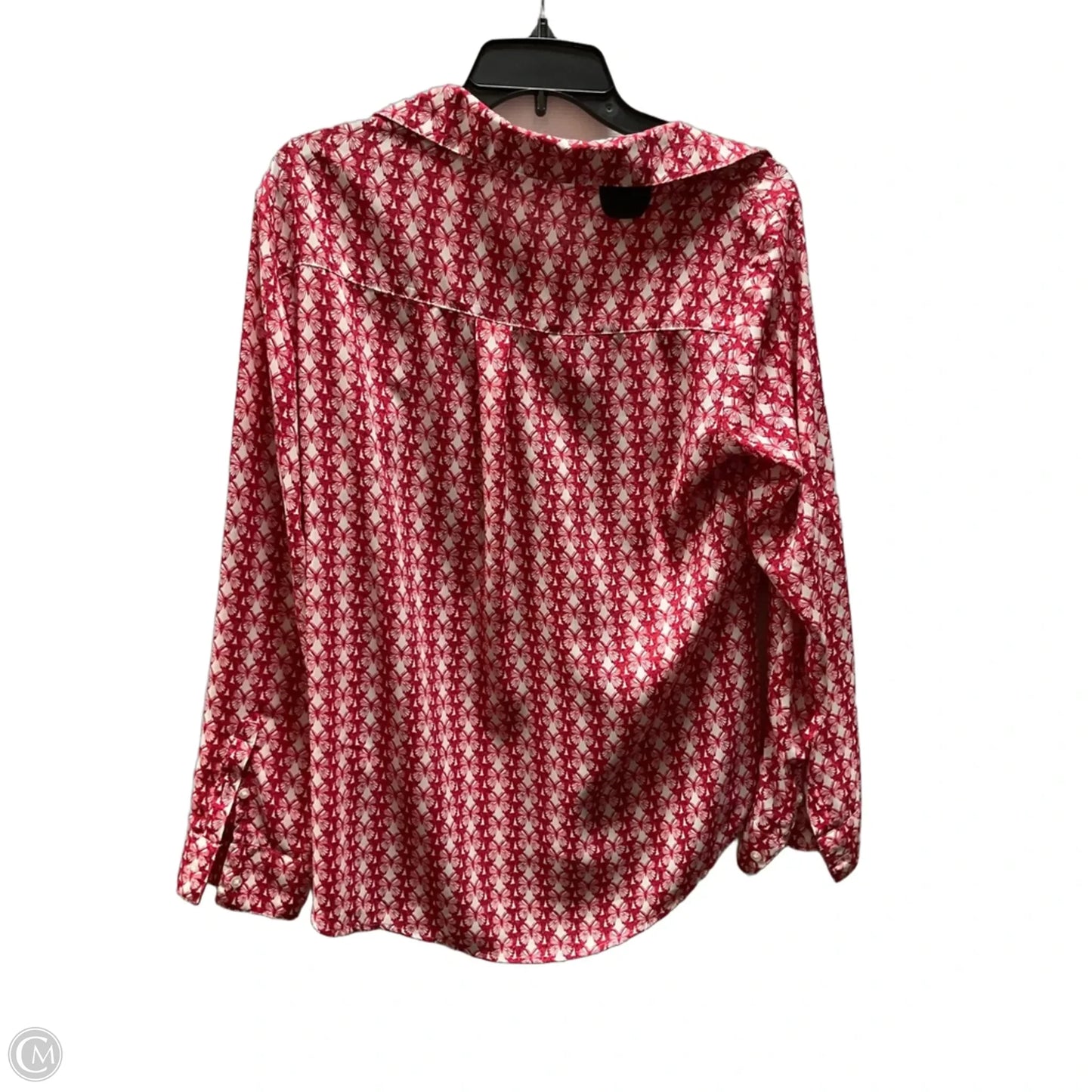 Blouse Long Sleeve By Express In Red, Size: L