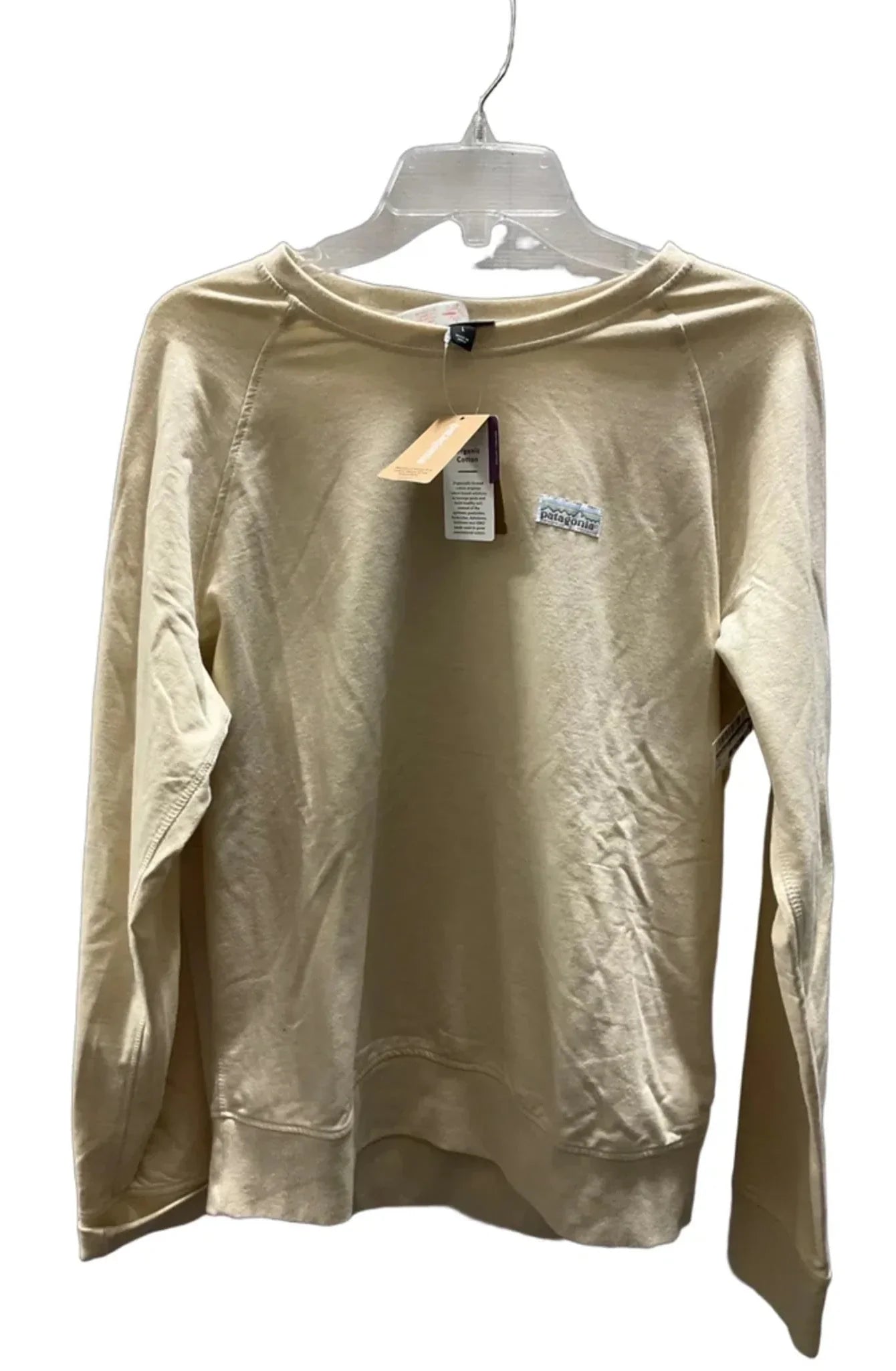 Athletic Top Long Sleeve Crewneck By Patagonia In Tan, Size: L