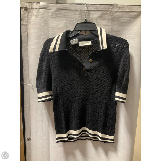Top Short Sleeve Designer By Tory Burch In Black, Size: L