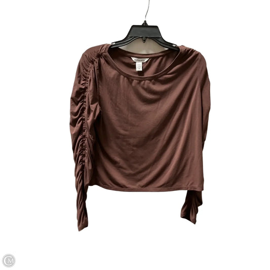 Athletic Top Long Sleeve Crewneck By Athleta In Brown, Size: M