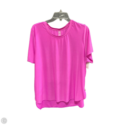 Athletic Top Short Sleeve By Mta Pro In Pink, Size: 1x