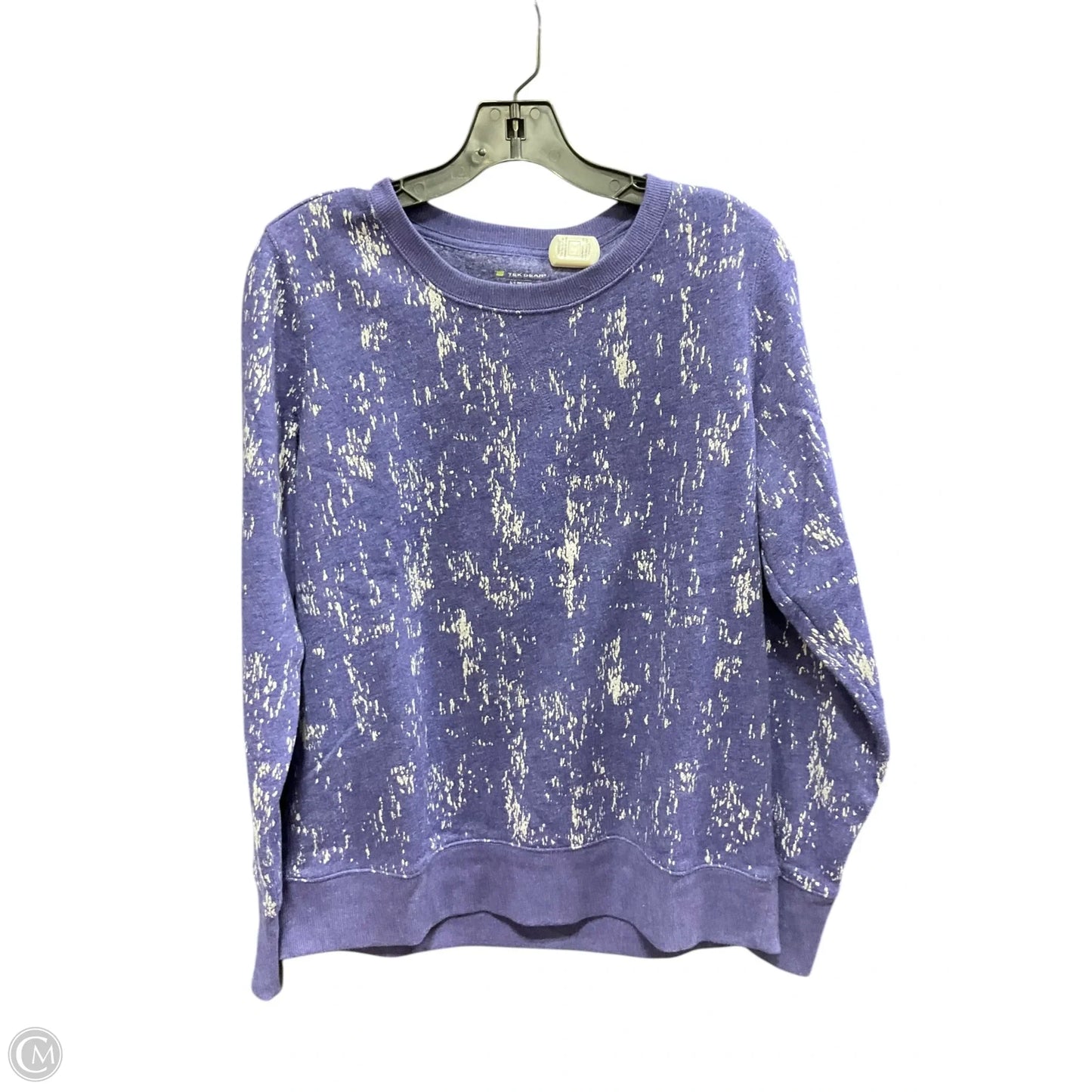 Athletic Sweatshirt Crewneck By Tek Gear In Blue & Grey, Size: L