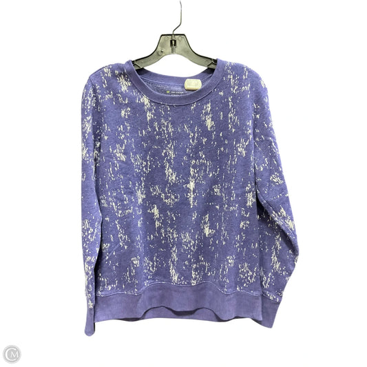 Athletic Sweatshirt Crewneck By Tek Gear In Blue & Grey, Size: L