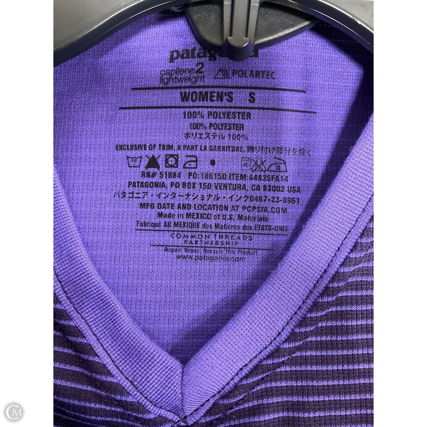 Athletic Top Long Sleeve Crewneck By Patagonia In Purple, Size: S
