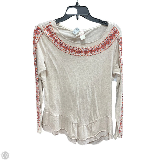 Top Long Sleeve By Sundance In Beige, Size: S