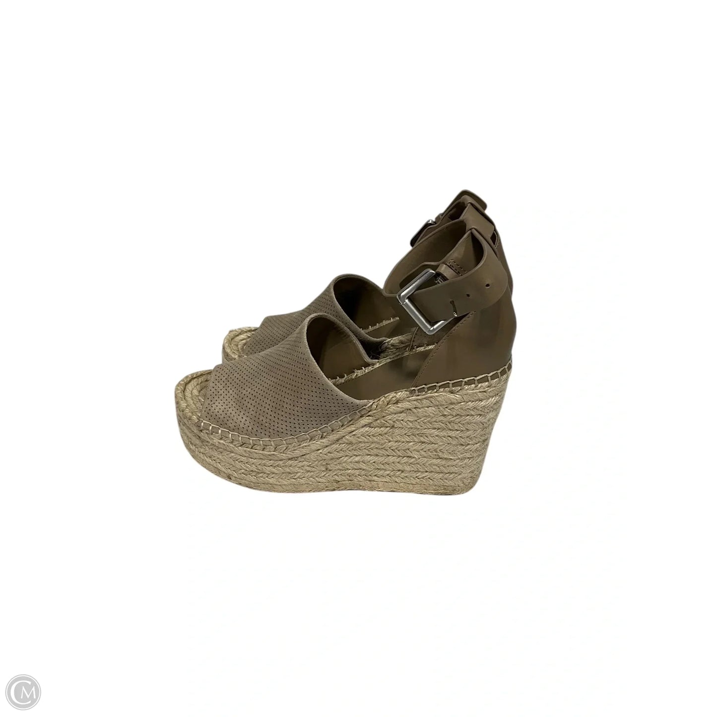 Sandals Heels Wedge By Marc Fisher In Beige, Size: 8