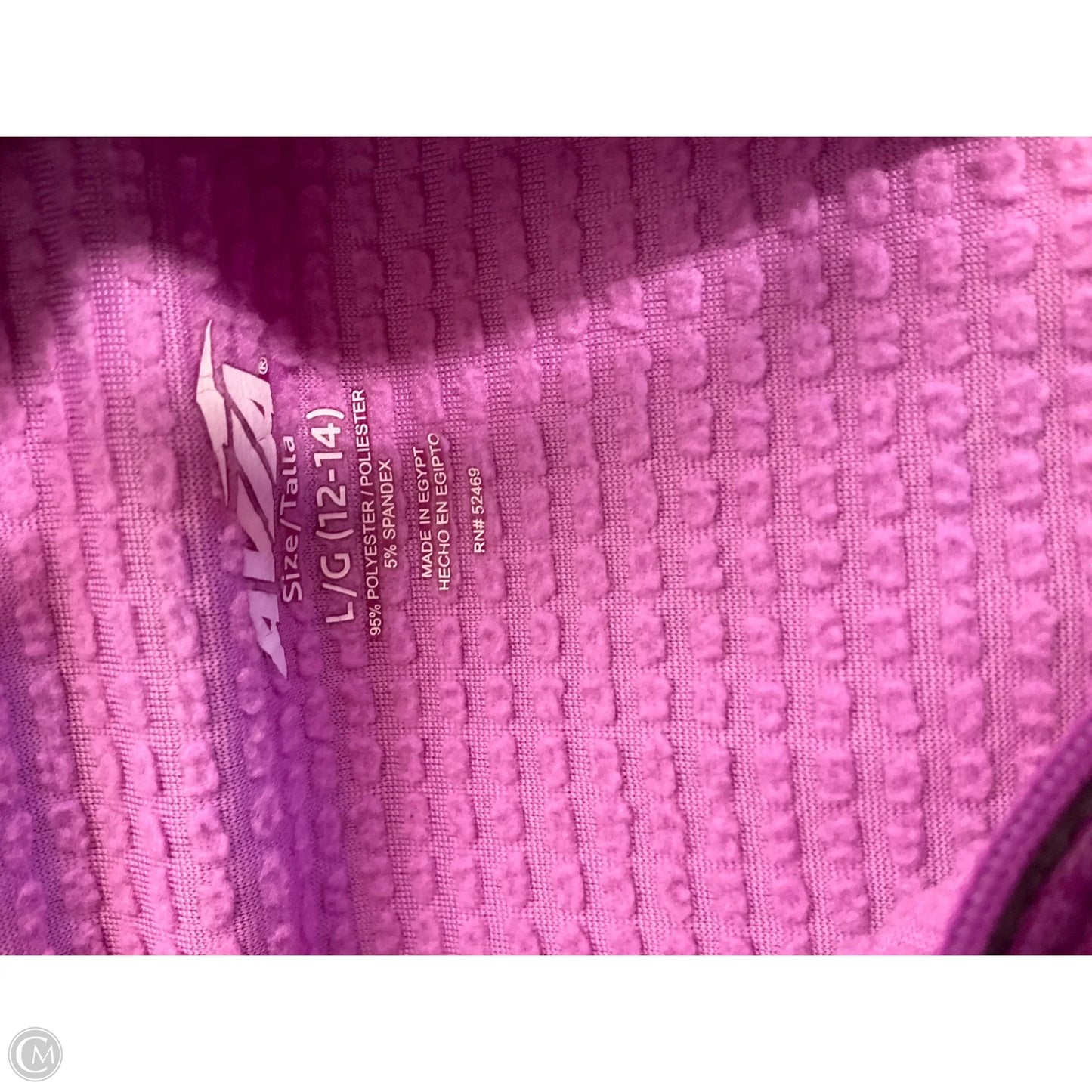 Athletic Top Long Sleeve Collar By Avia In Purple, Size: L