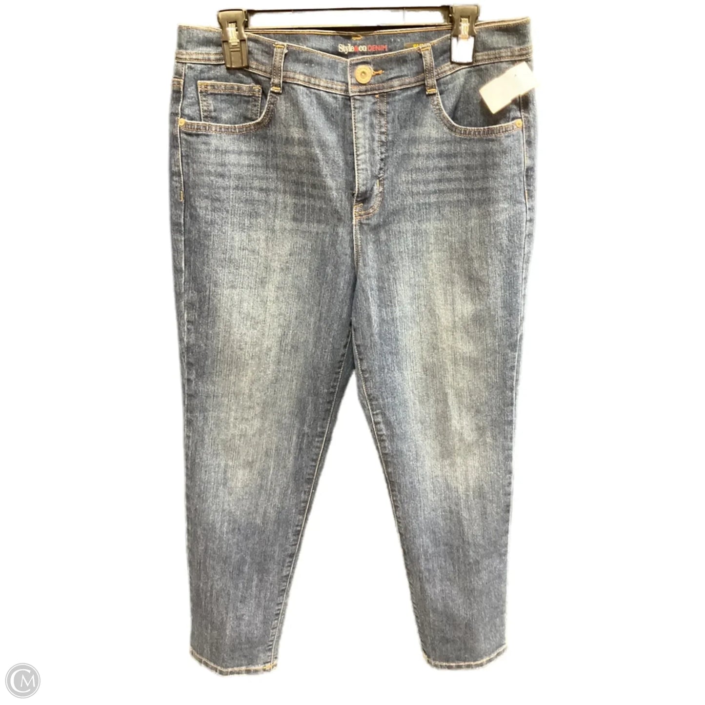 Jeans Straight By Style And Company In Blue Denim, Size: 14p