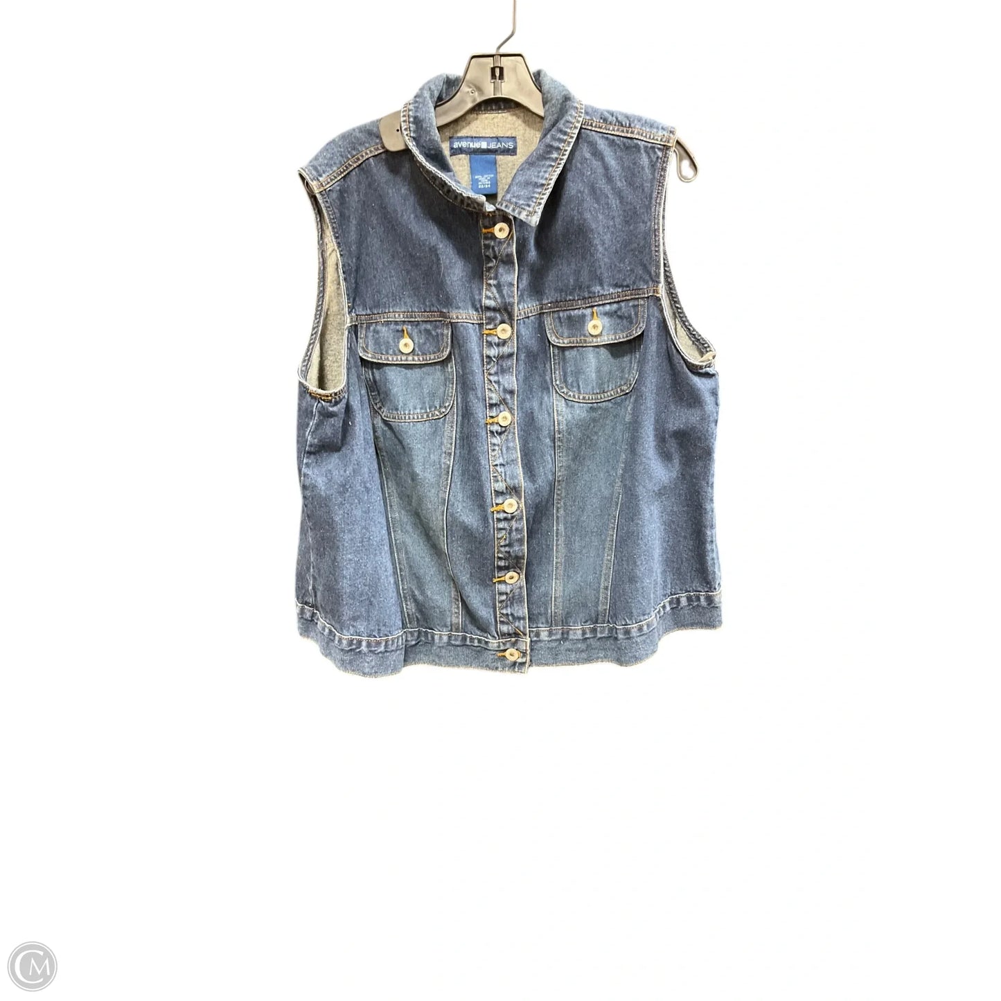 Vest Other By Avenue In Blue Denim, Size: 22