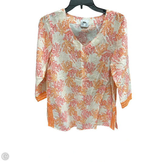 Top 3/4 Sleeve By J. Jill In Orange, Size: Xs