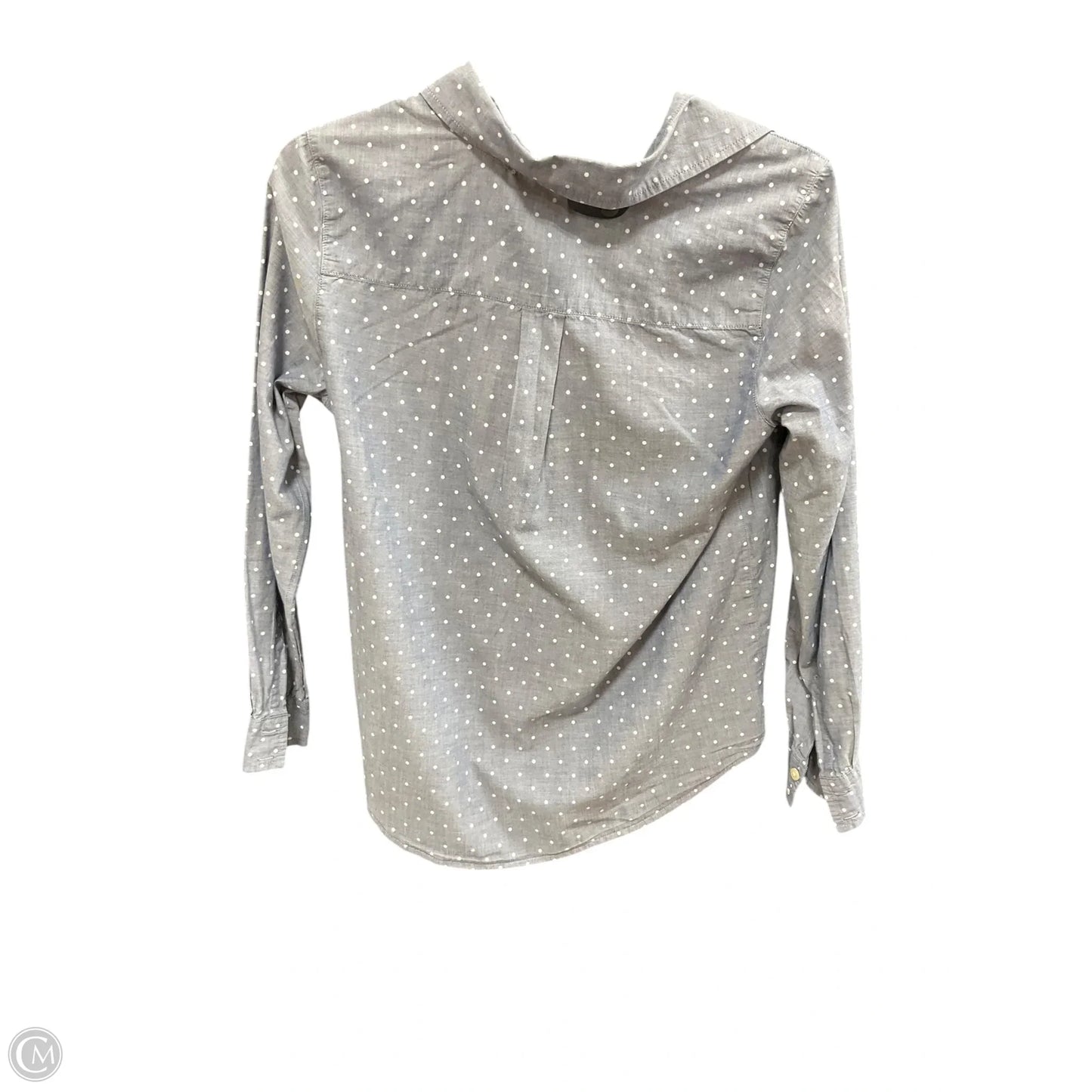 Blouse Long Sleeve By Liz Claiborne In Polkadot Pattern, Size: S