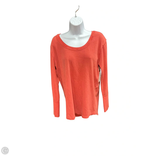 Top Long Sleeve By Caslon In Orange, Size: M