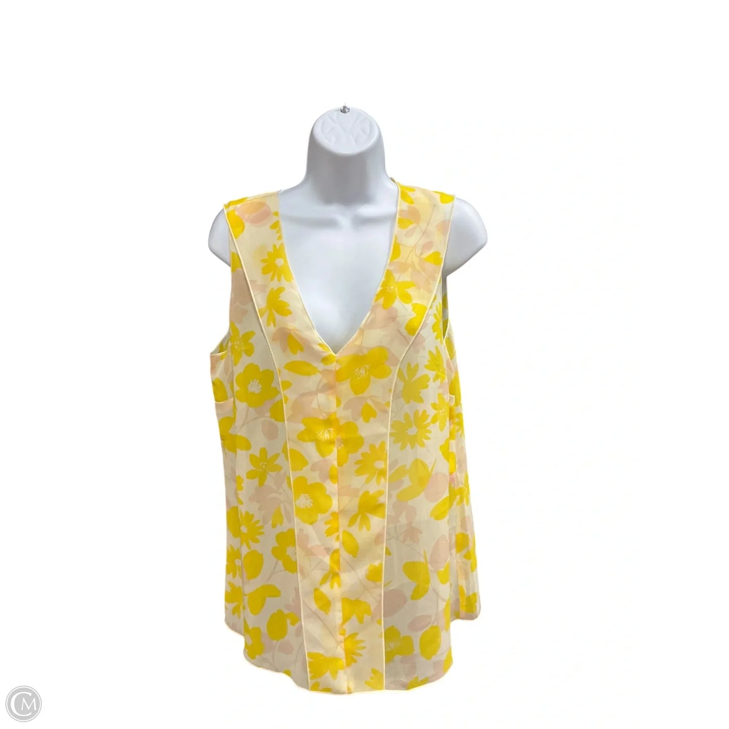 Top Sleeveless By Cabi In Yellow, Size: M