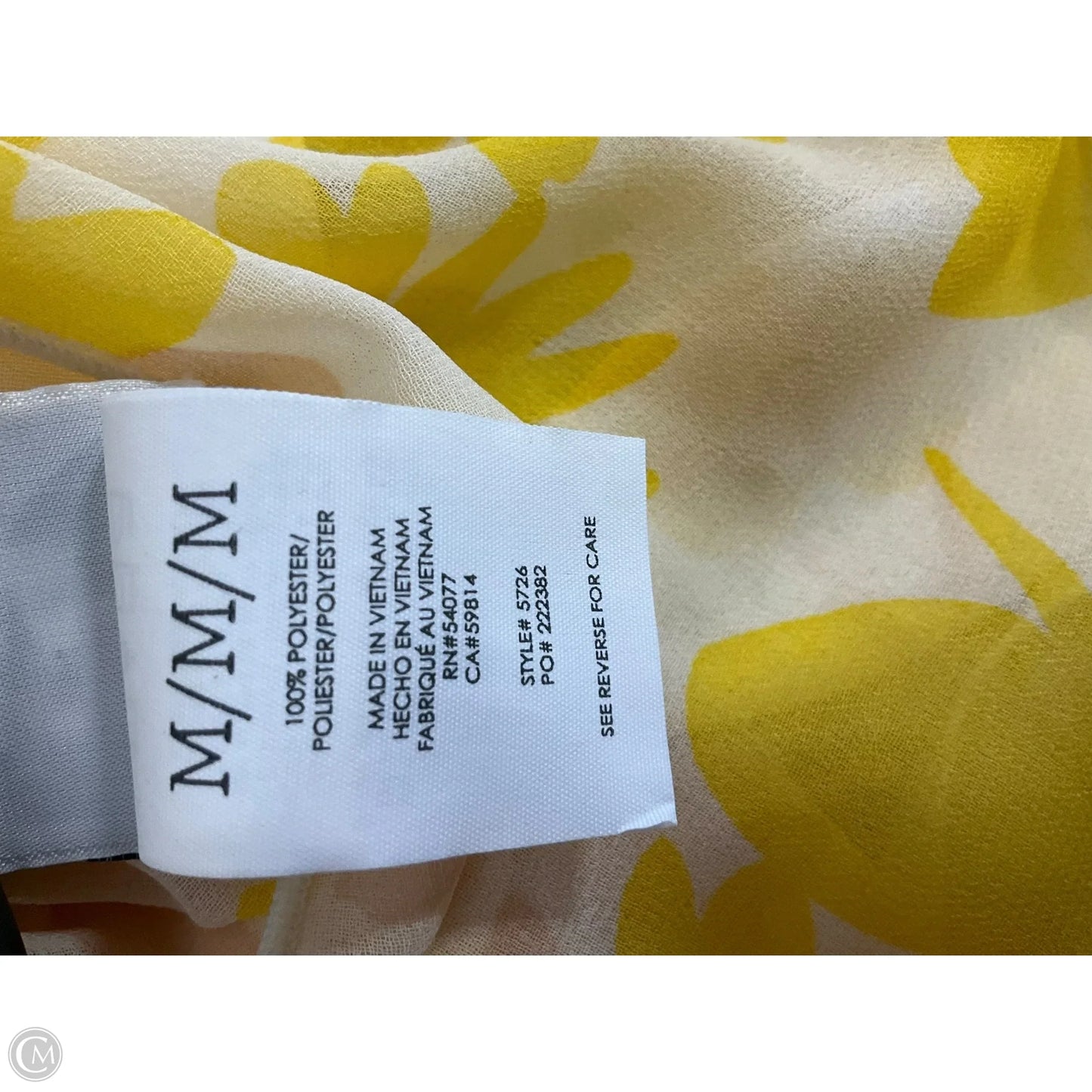 Top Sleeveless By Cabi In Yellow, Size: M