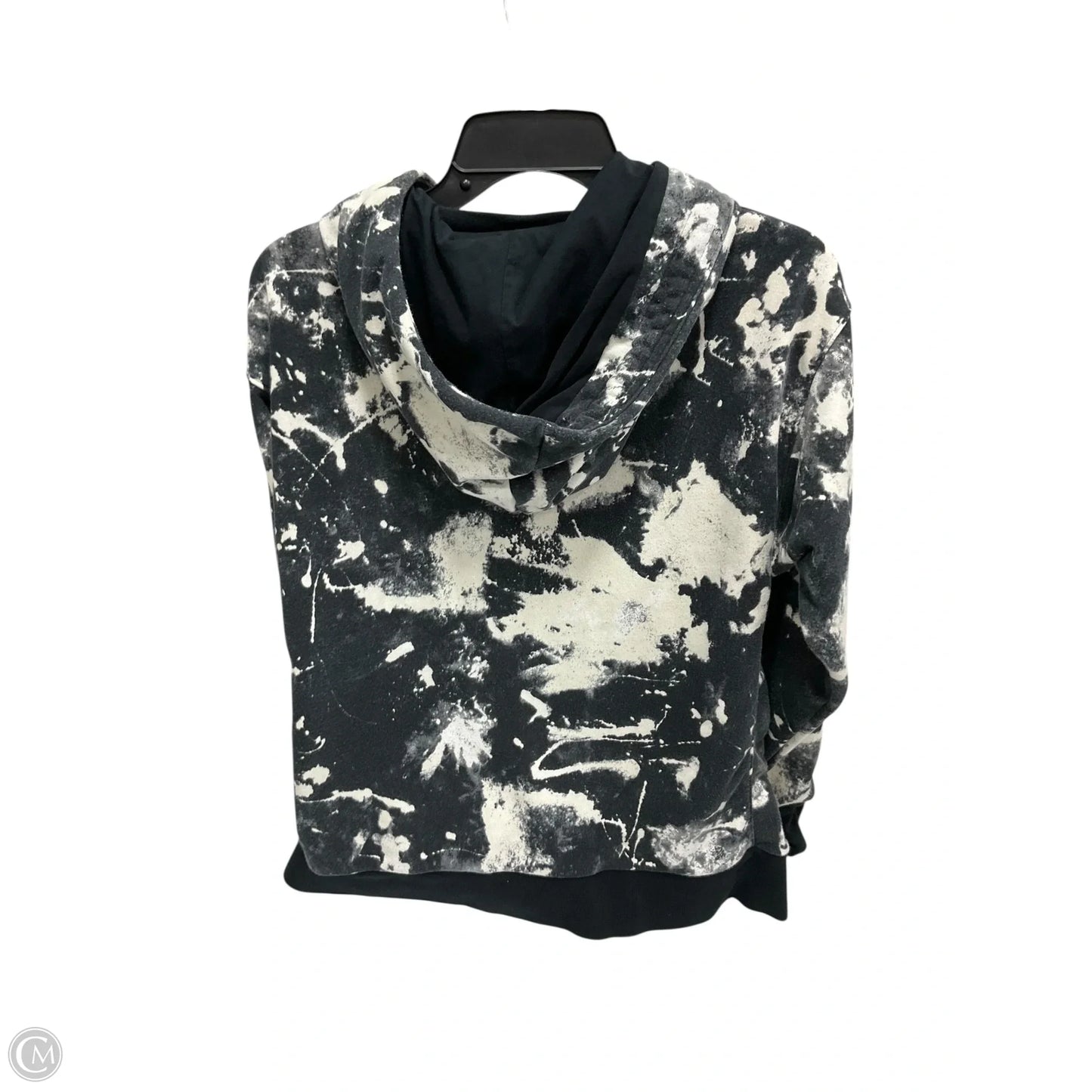 Athletic Sweatshirt Hoodie By Nike Apparel In Black & Grey, Size: S