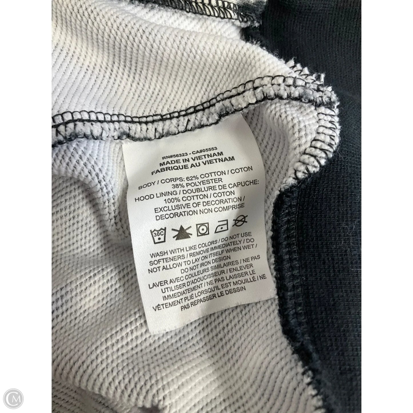 Athletic Sweatshirt Hoodie By Nike Apparel In Black & Grey, Size: S