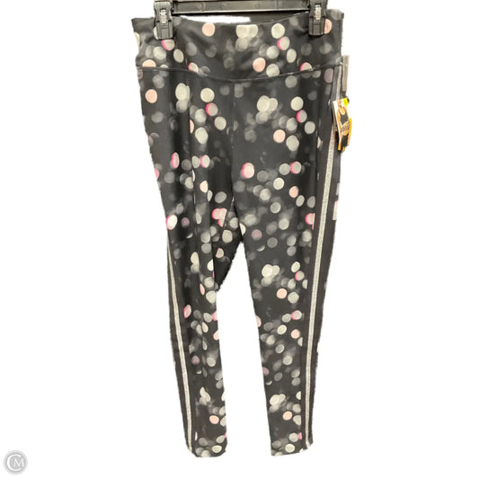 Athletic Leggings By Avia In Polkadot Pattern, Size: L