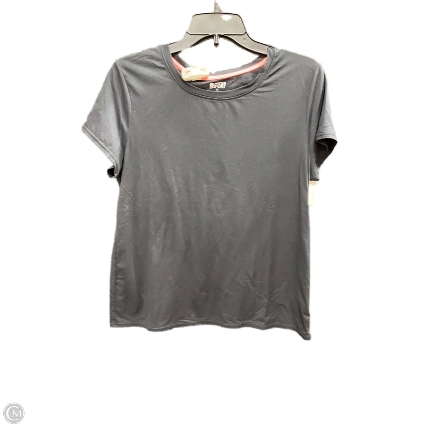 Athletic Top Short Sleeve By Lands End In Black, Size: M