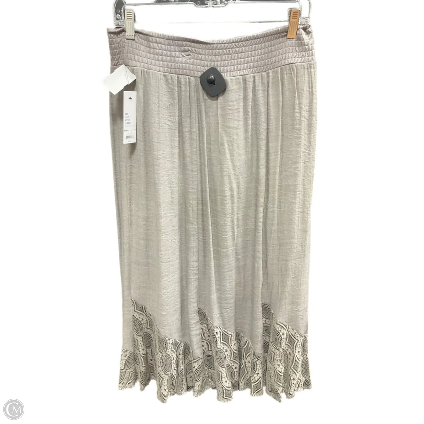 Pants Linen By Apt 9 In Grey, Size: M