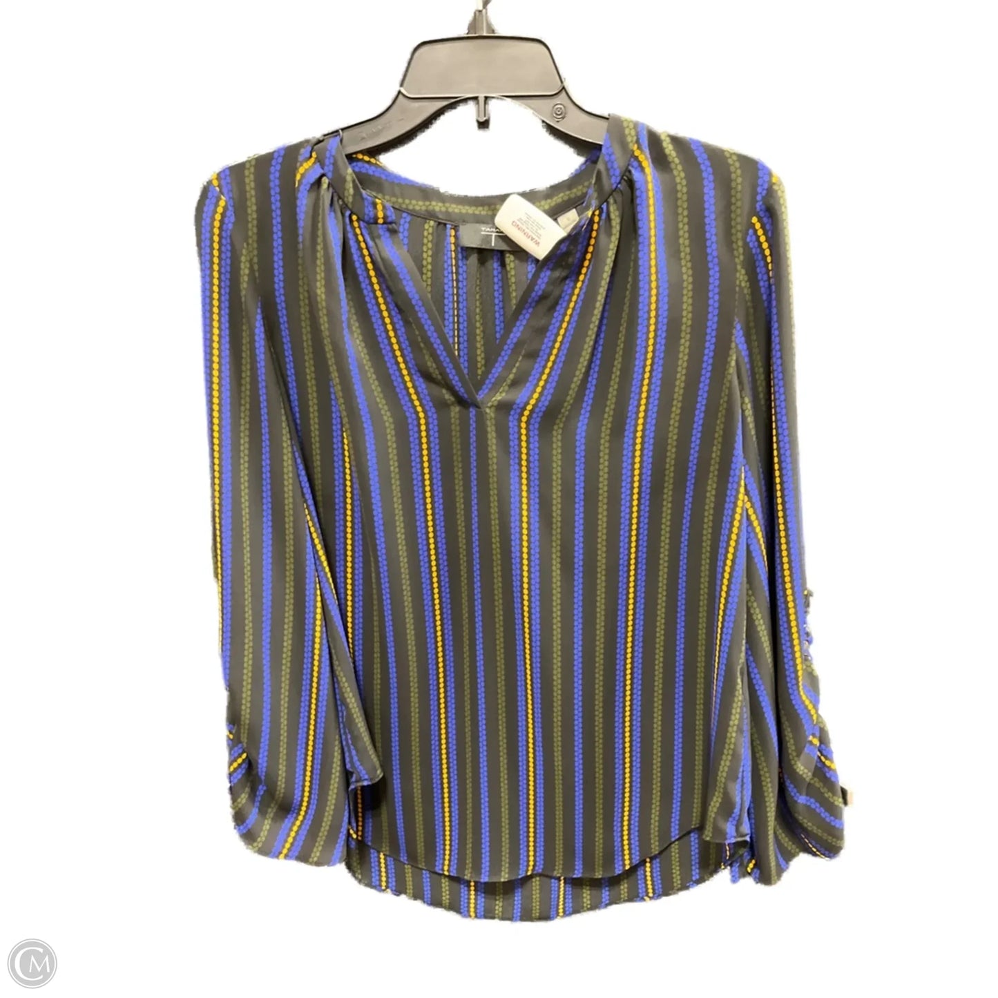 Top Long Sleeve By Tahari By Arthur Levine In Striped Pattern, Size: S