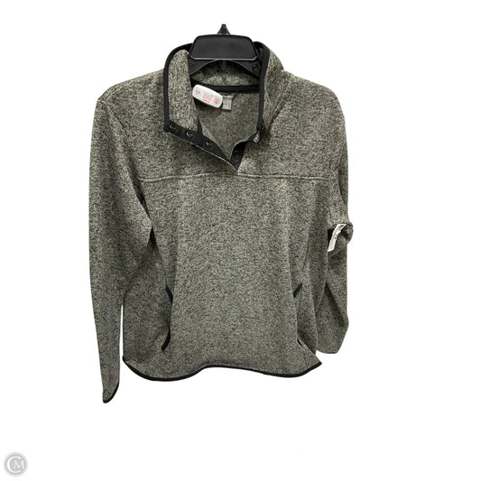 Athletic Top Long Sleeve Collar By Eddie Bauer In Grey, Size: L