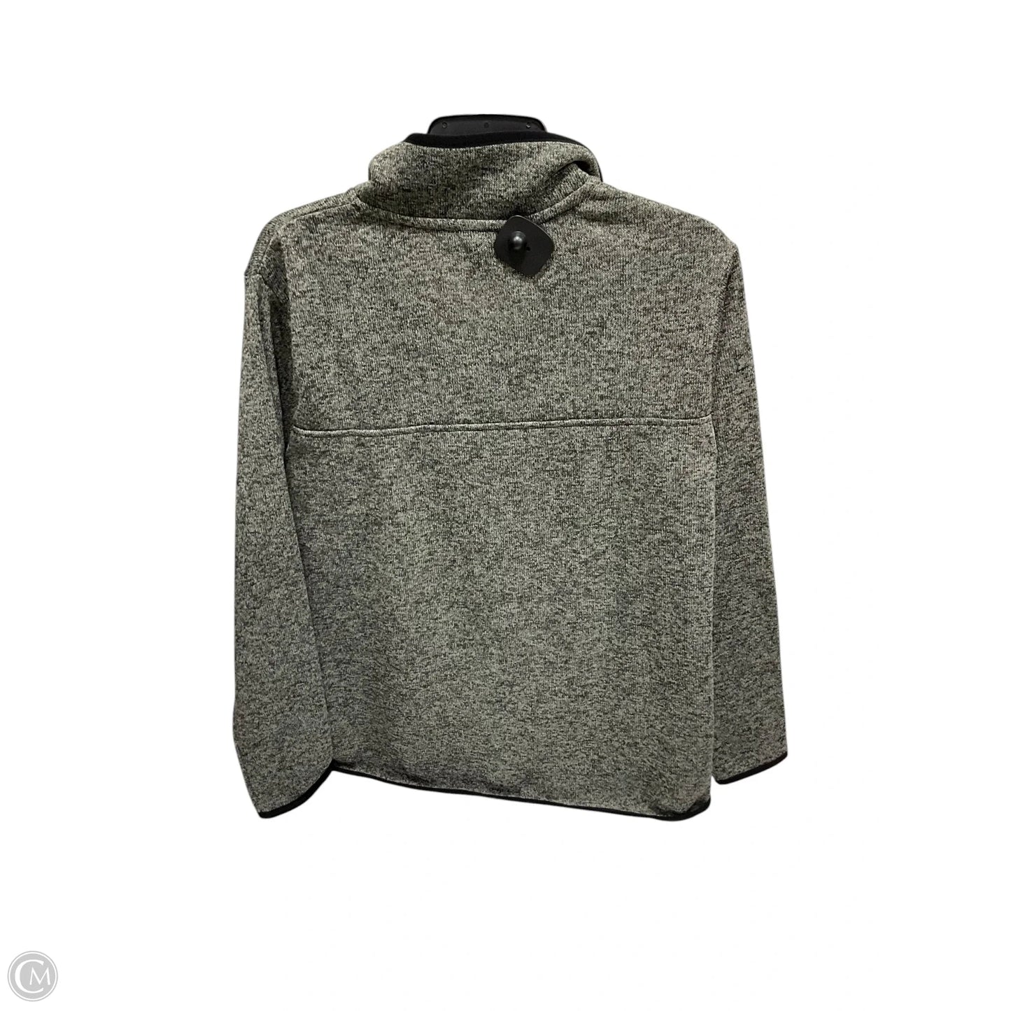 Athletic Top Long Sleeve Collar By Eddie Bauer In Grey, Size: L