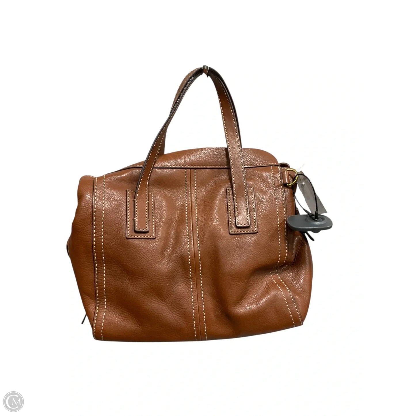 Handbag Leather By Fossil, Size: Medium