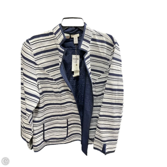 Jacket Other By Chicos In Blue & White, Size: Xl