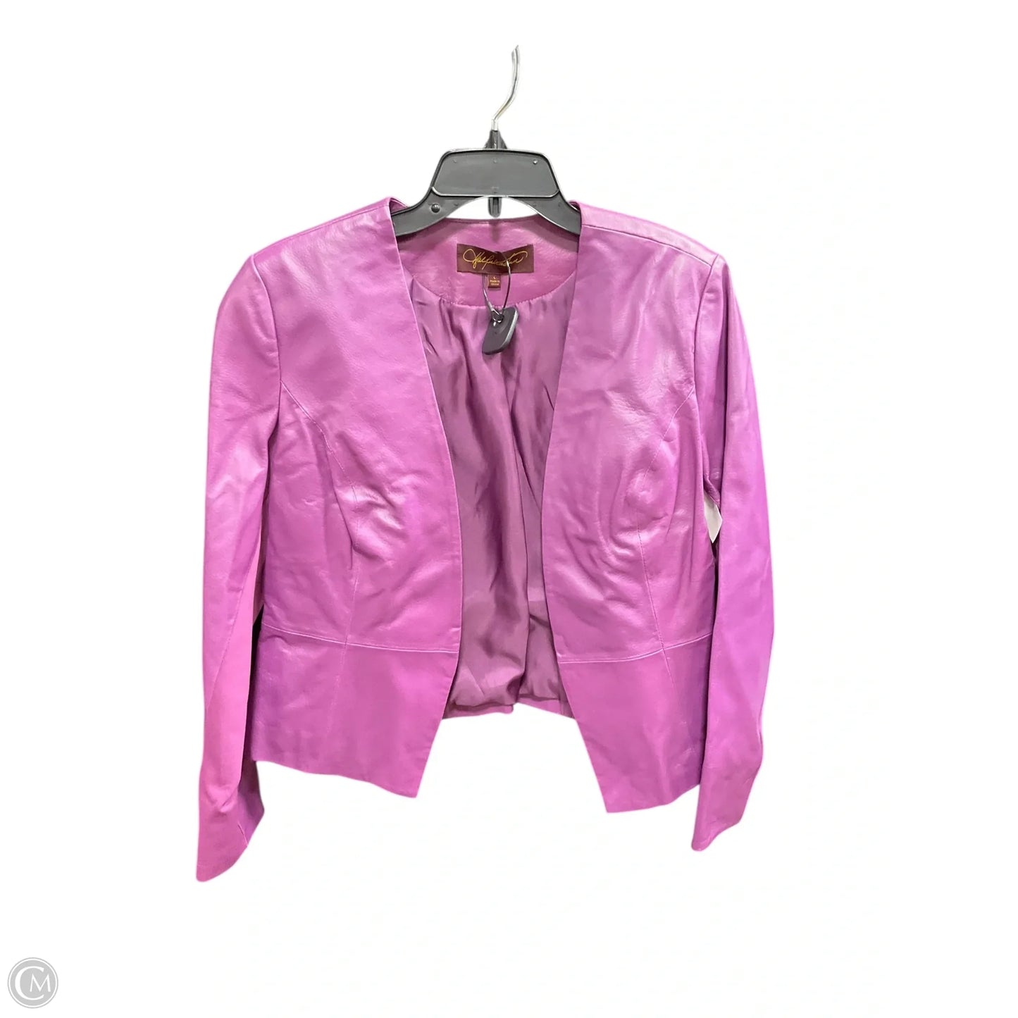 Jacket Leather By Cmb In Purple, Size: L