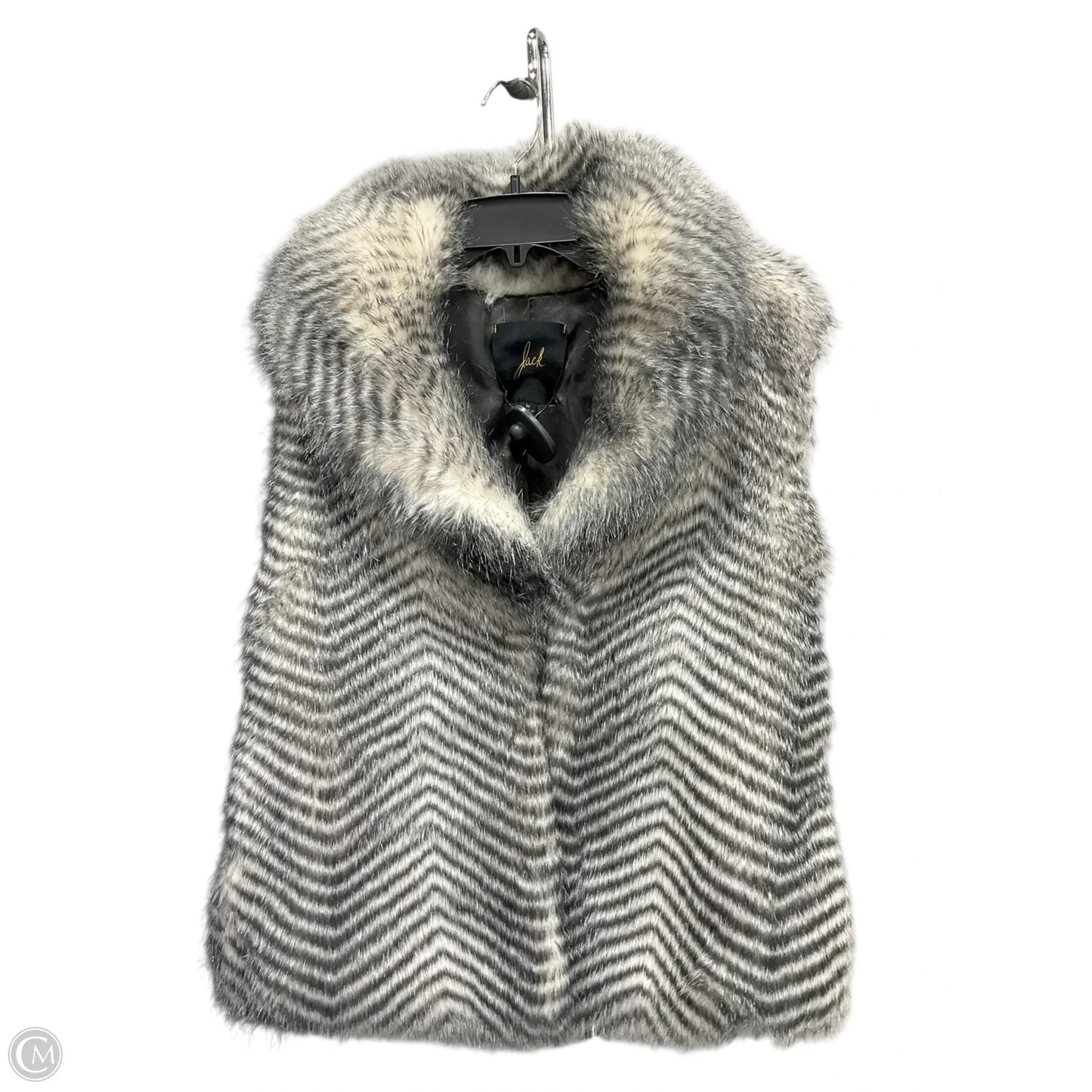 Vest Faux Fur & Sherpa By Jack In Grey, Size: M