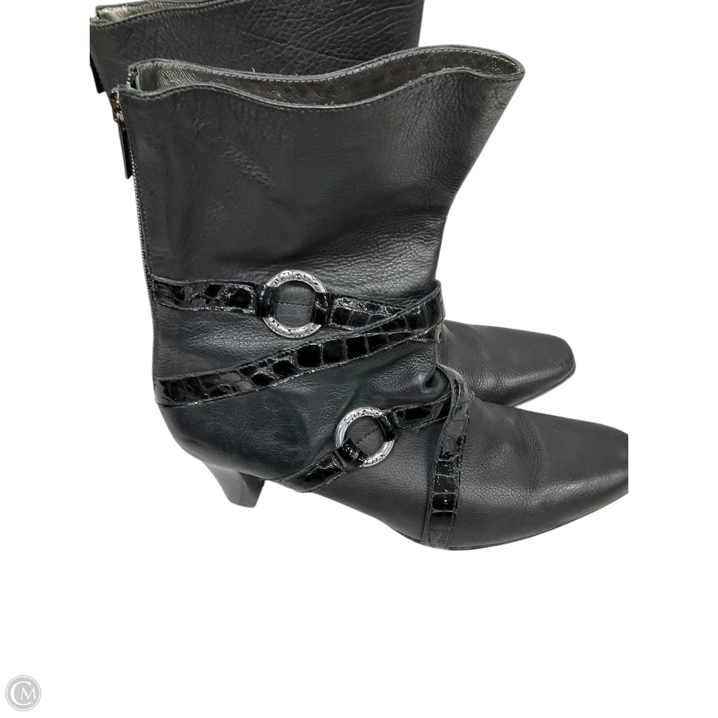 Boots Ankle Heels By Brighton In Black, Size: 8.5