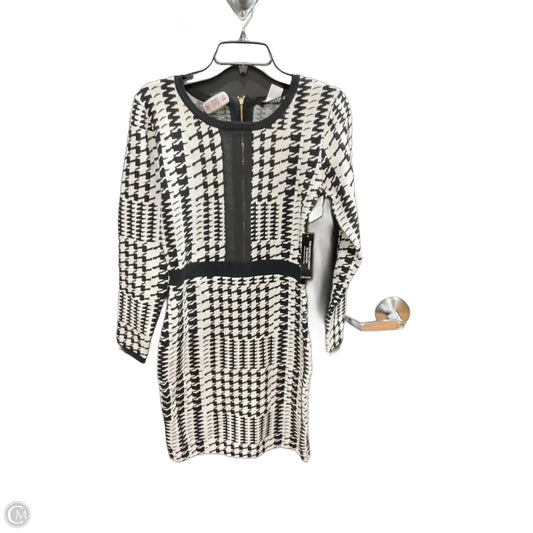 Dress Casual Midi By Venus In Black & White, Size: M
