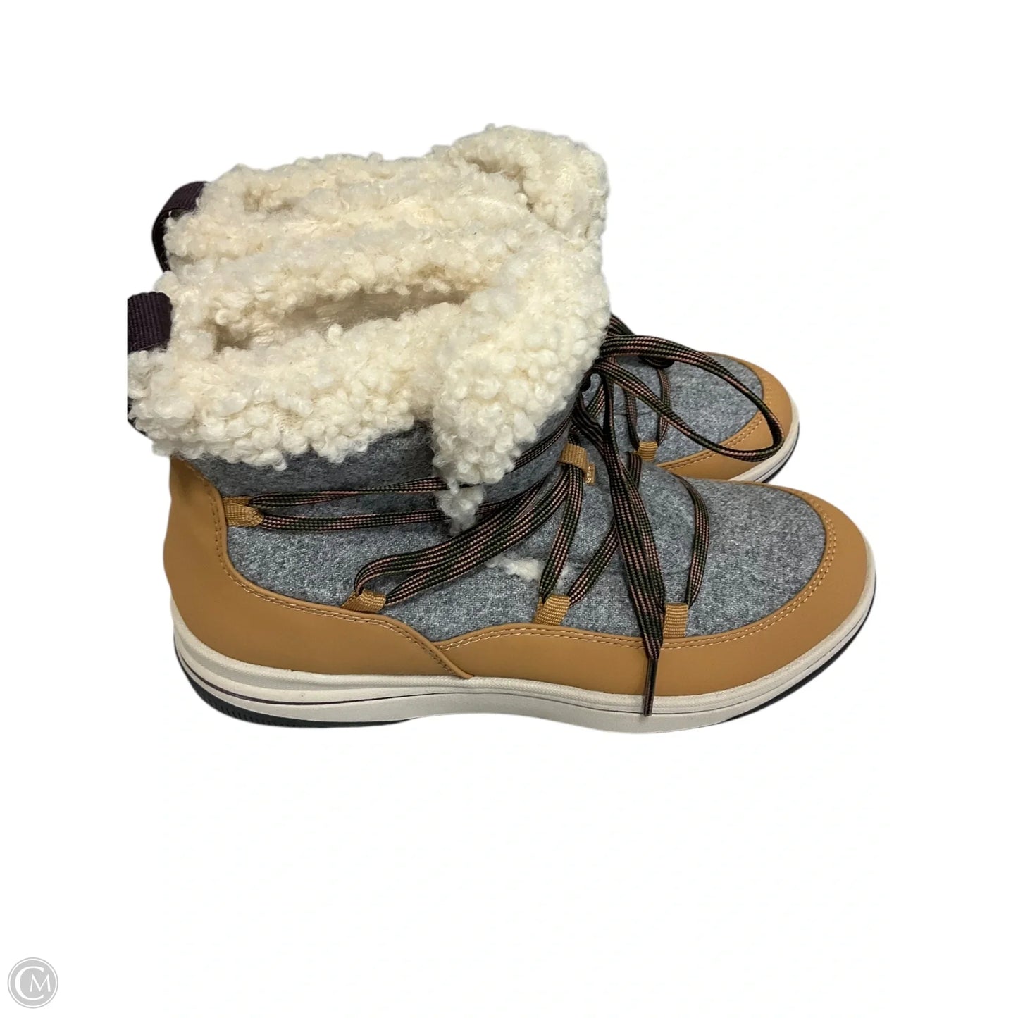 Boots Ankle Flats By Clarks In Brown, Size: 6