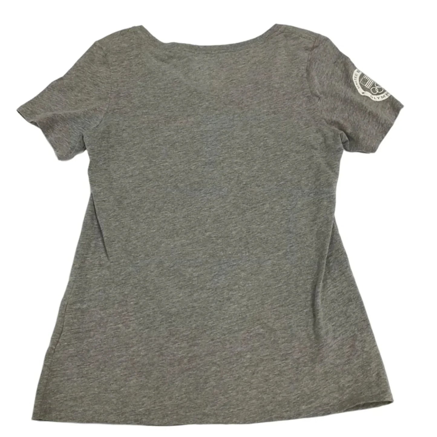 Athletic Top Short Sleeve By Nike Apparel In Grey, Size: M