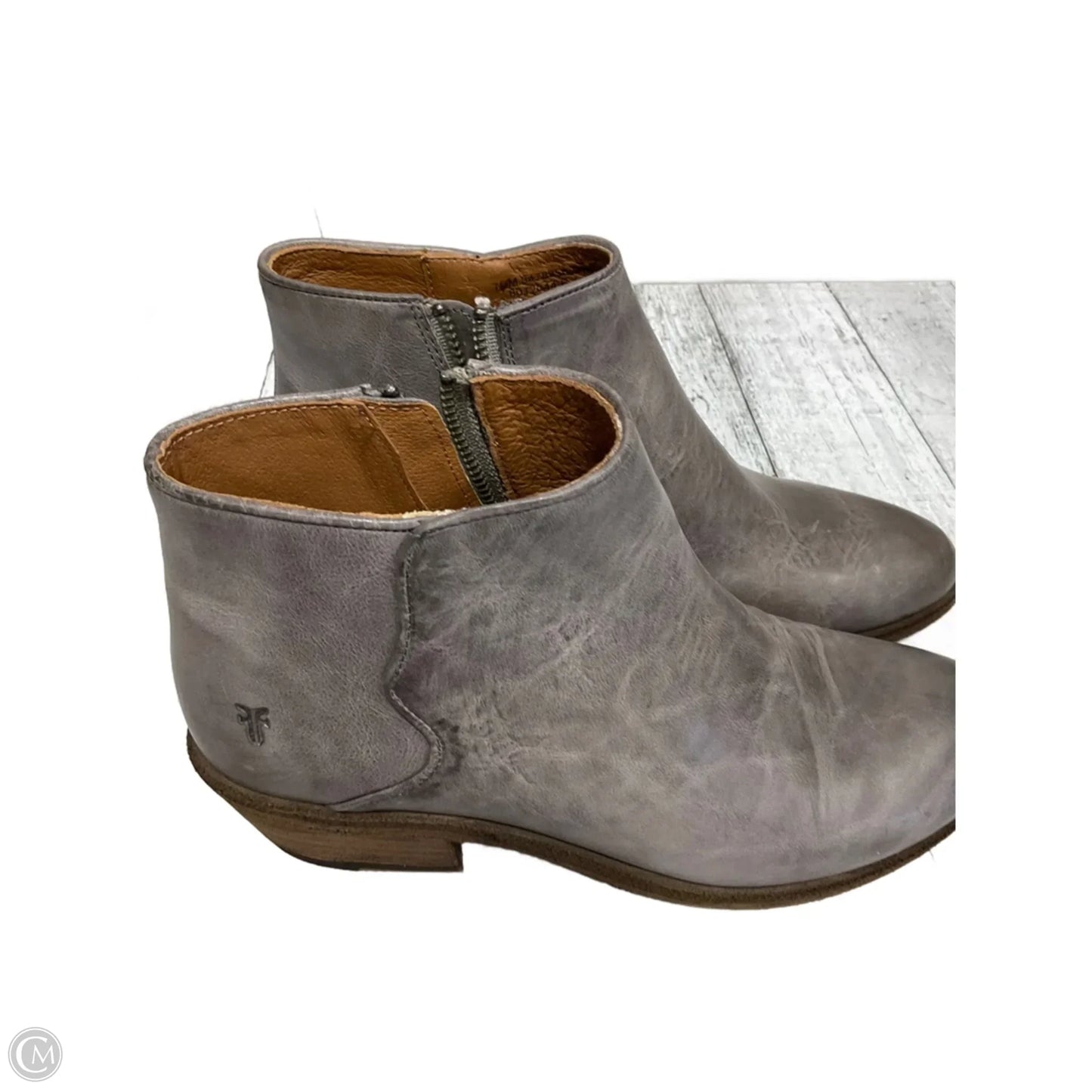 Boots Designer By Frye In Grey, Size: 7.5