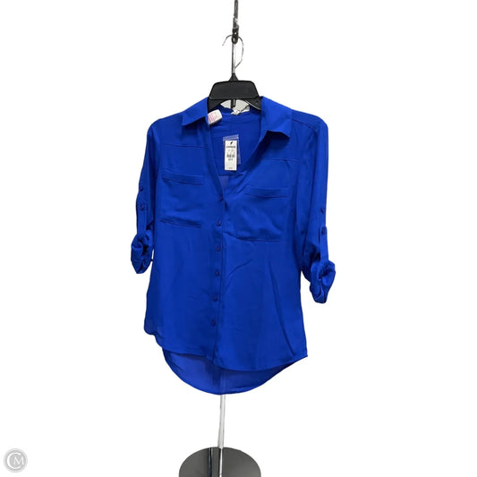 Blouse 3/4 Sleeve By Express In Blue, Size: Xs