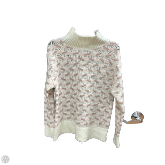 Sweater By Liz Claiborne In Cream & Pink, Size: S